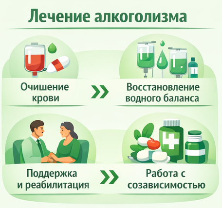 лечение алкоголизма в Инкермане этапы